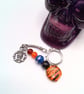 Halloween Key Rings with Multi Coloured Glass Beads and Charms, Halloween - Image 6