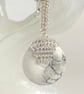 Howlite Donut Handbag Charm with Chainmaille Chain and Keyring - Image 4