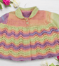 Baby Girl Cardigan 0-3 Months, Rainbow Hand Knitted Matinee Coat - Image 3