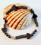 Hematite Heart Bracelet With Swarovski Crystals - Handmade In Devon - Image 3