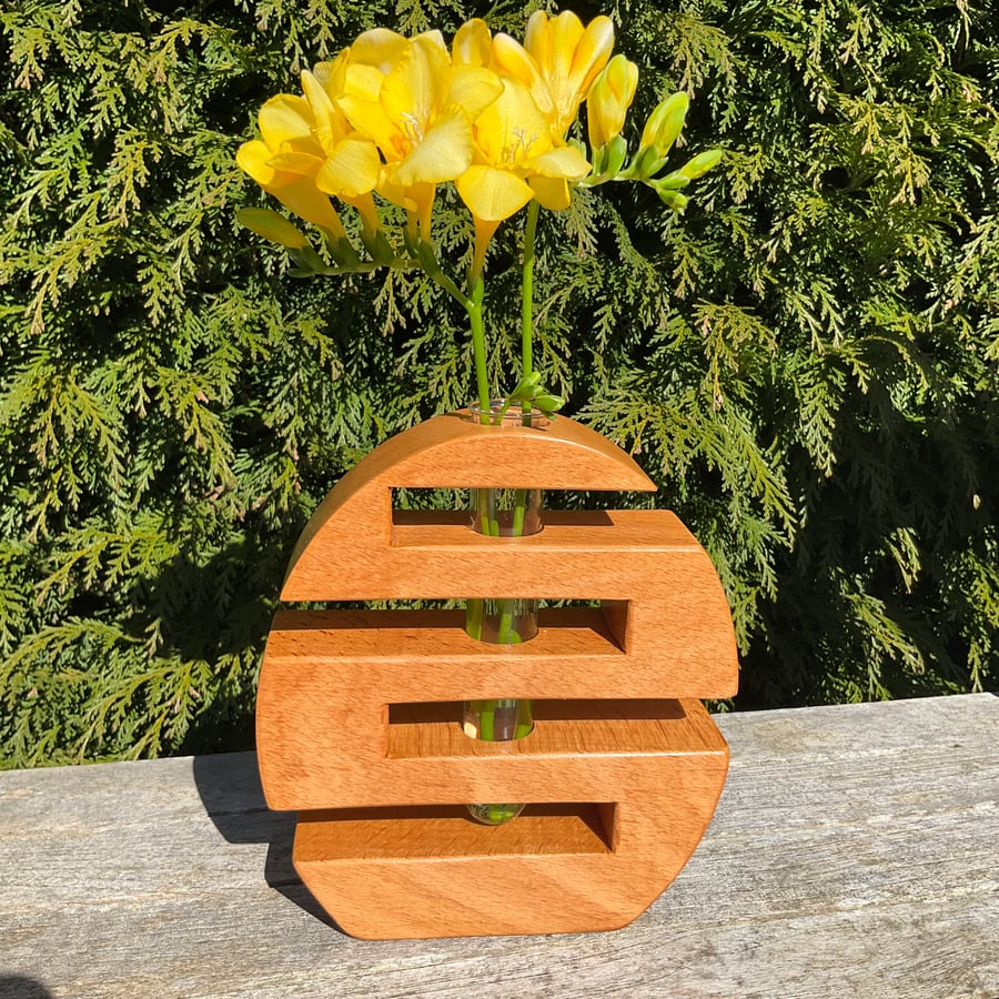 Oval Beech Wood Bud Vase (WBV15)