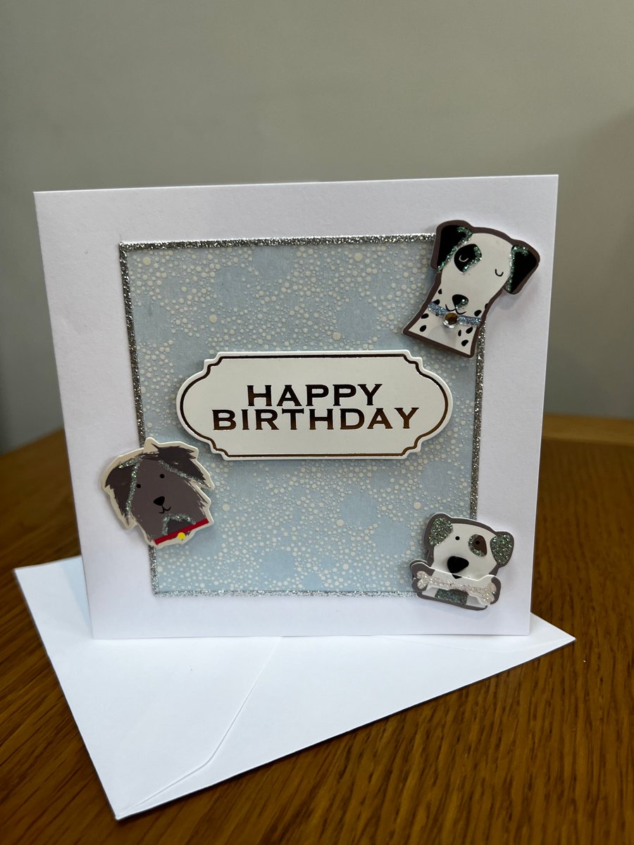 Handmade Dog Birthday Card