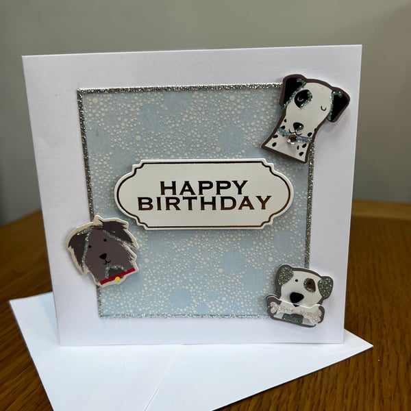 Handmade Dog Birthday Card