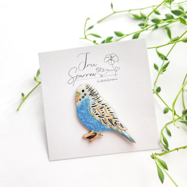 Hand-painted Bird Brooch