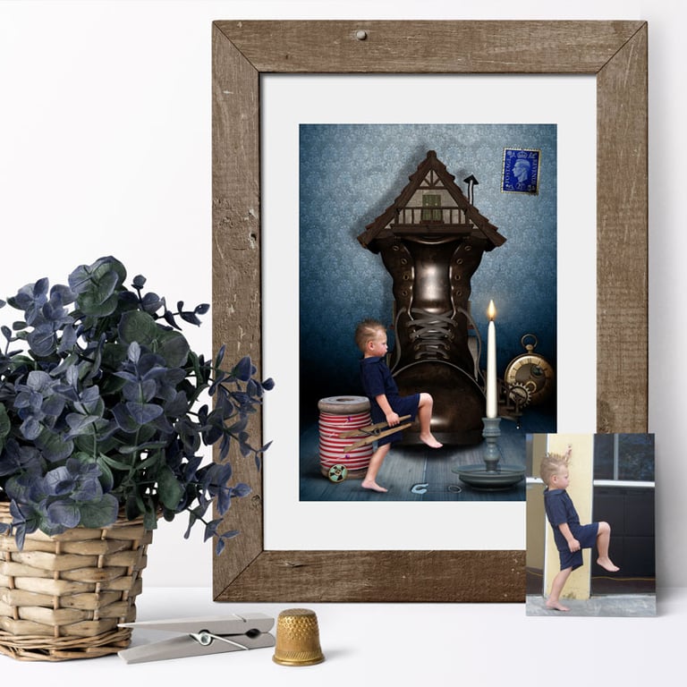 The Borrower, Fantasy Fairy Portrait custom photo art