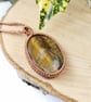 Tiger Eye Macrame Necklace Pendant  - Image 2