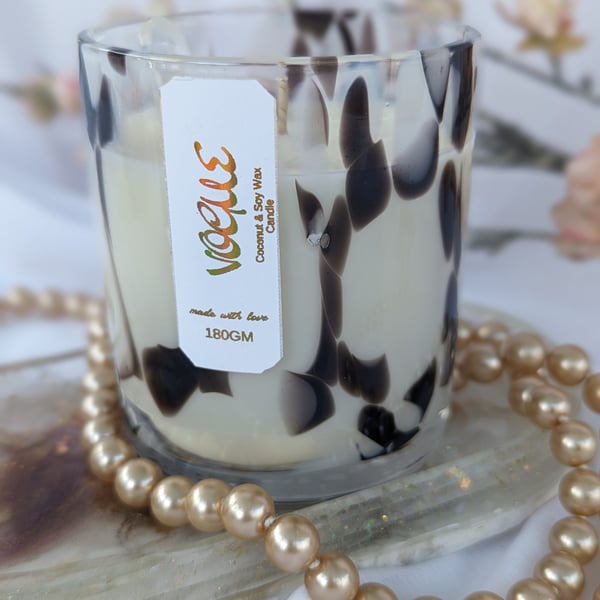 Beautiful "Vogue" Coconut and Soy Wax Crystal Candle