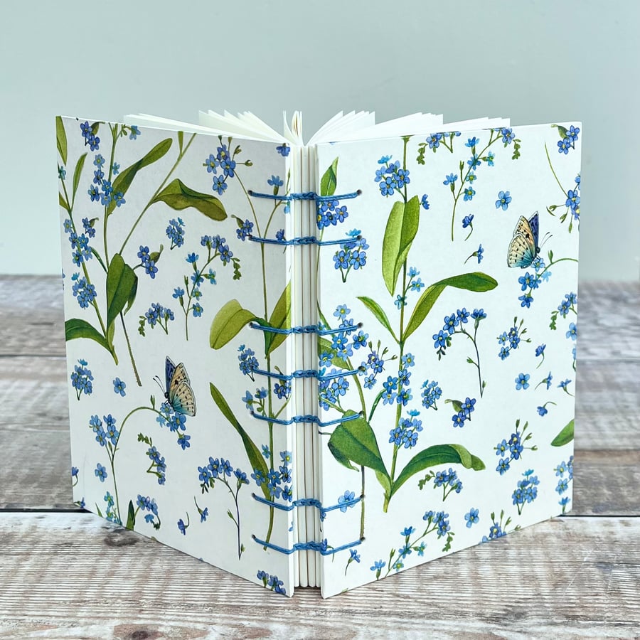 Forget-Me-Nots Coptic Stitch Journal