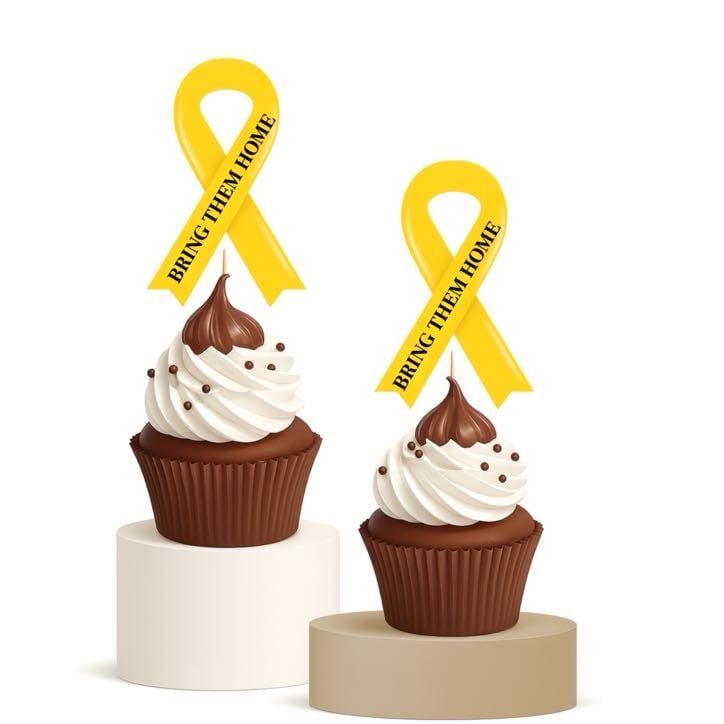 Bring Them Home Yellow Ribbon Cupcake Toppers 15pk Support Awareness Decor