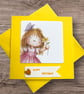 Happy birthday card for a young girl. Cute retro girl with flower & butterfly.  - Image 3