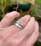Chunky textured sand cast silver ring - Image 4