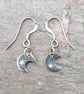 Elegant Crescent Moon Sterling Silver Earrings