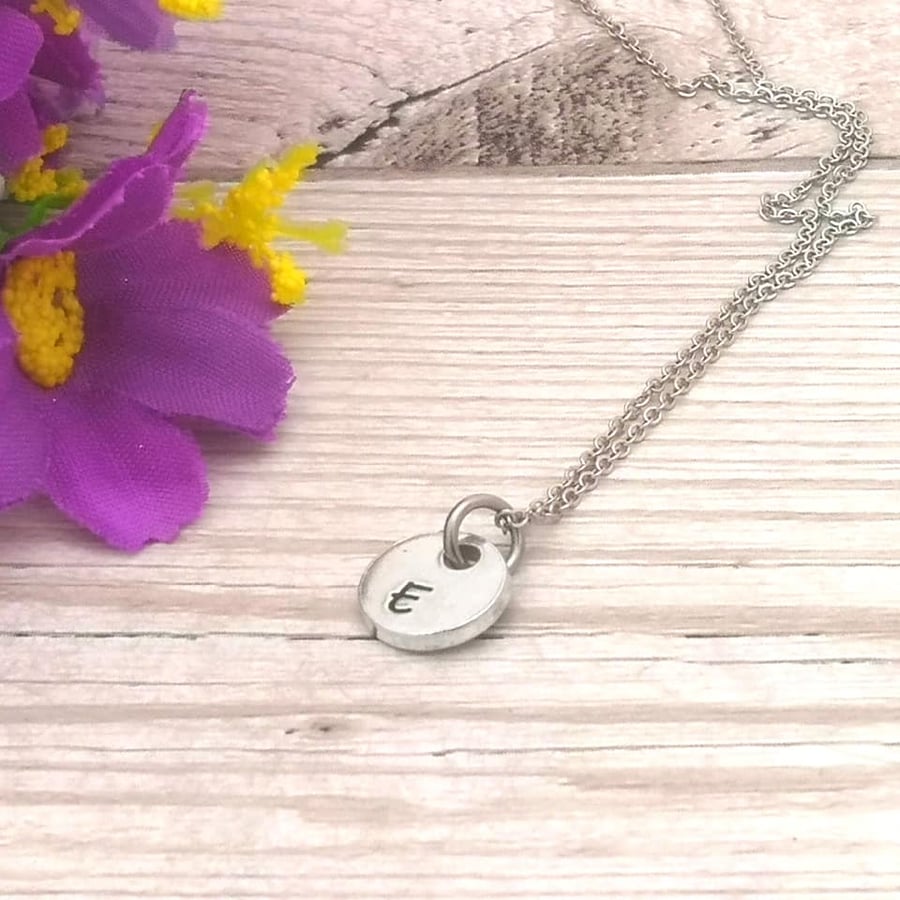 Initial Necklace - Tiny Single Charm Necklace - Personalised Necklace