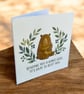 Reserved Cosy Bear Greetings Card – Bear Thinking of You Card - Bear Hug Card  - Image 4