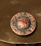 Pouch: Bronze coloured Leather Medieval Style W Red Shield Closure FREE SHIP - Image 8
