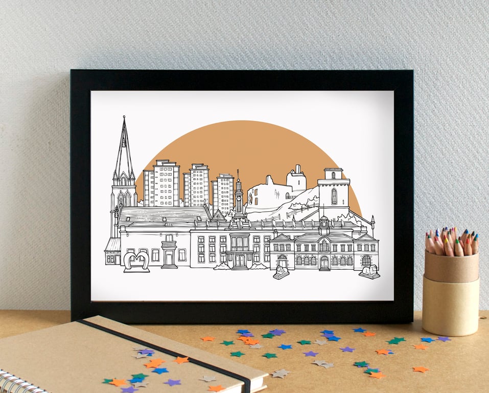 Kirkcaldy Skyline Art Print