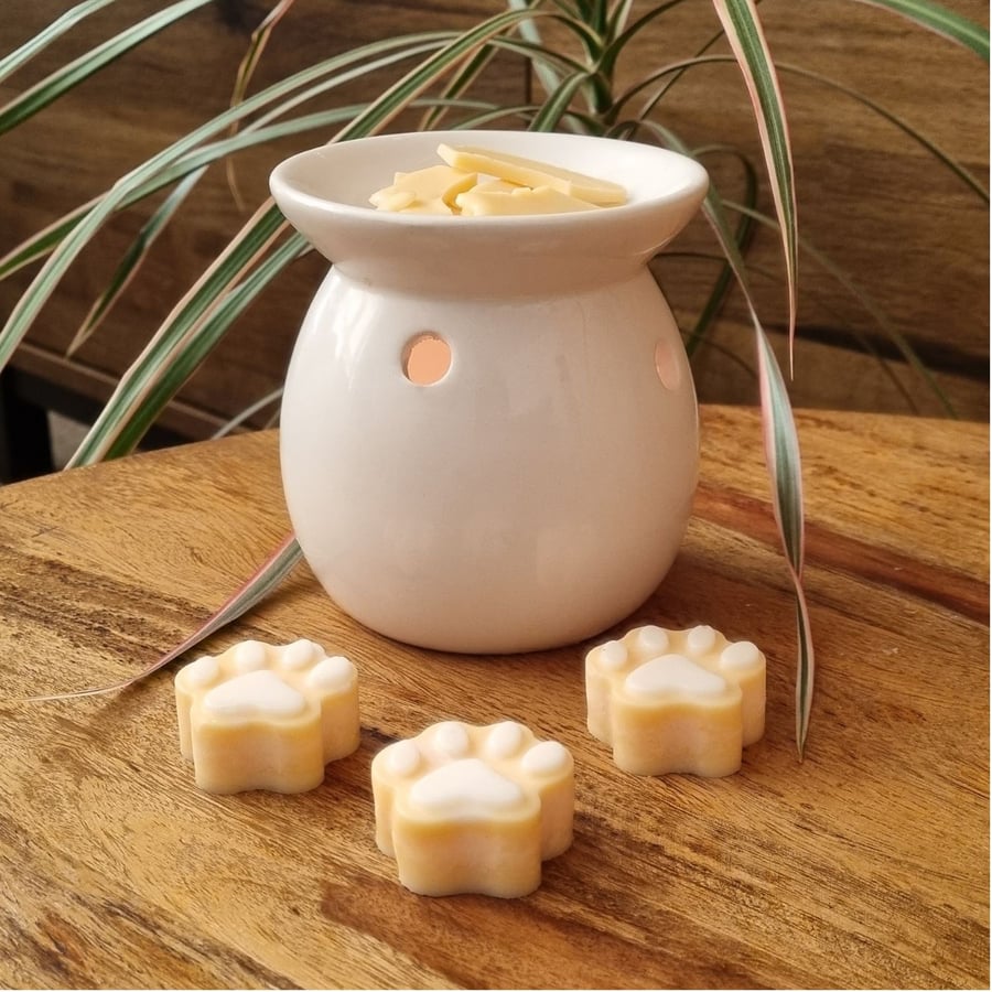 Scented Soy Wax Melt Paws Two Tone 4 Pack Mandarin and Sandalwood Fragrance Gift