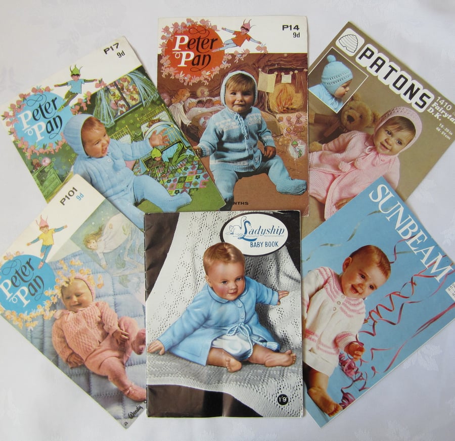 6 Vintage Knitting Patterns for Babies
