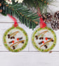 Christmas Robins Hanging Decoration; Original Christmas Gift for Someone Special