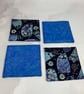 Cats coasters, Set of 4 fabric coasters, Handmade - Image 5