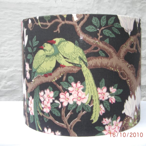 'Rockbird' stunning fabric covered drum lampshade