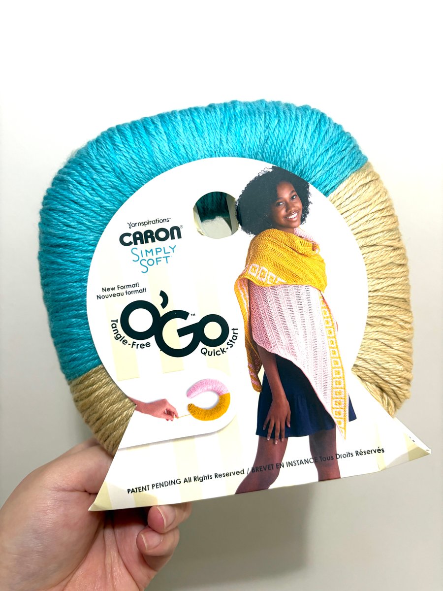 1 Pack x 141g CARON Simply Soft O'GO 100% Acrylic : Blue Mint - Sand