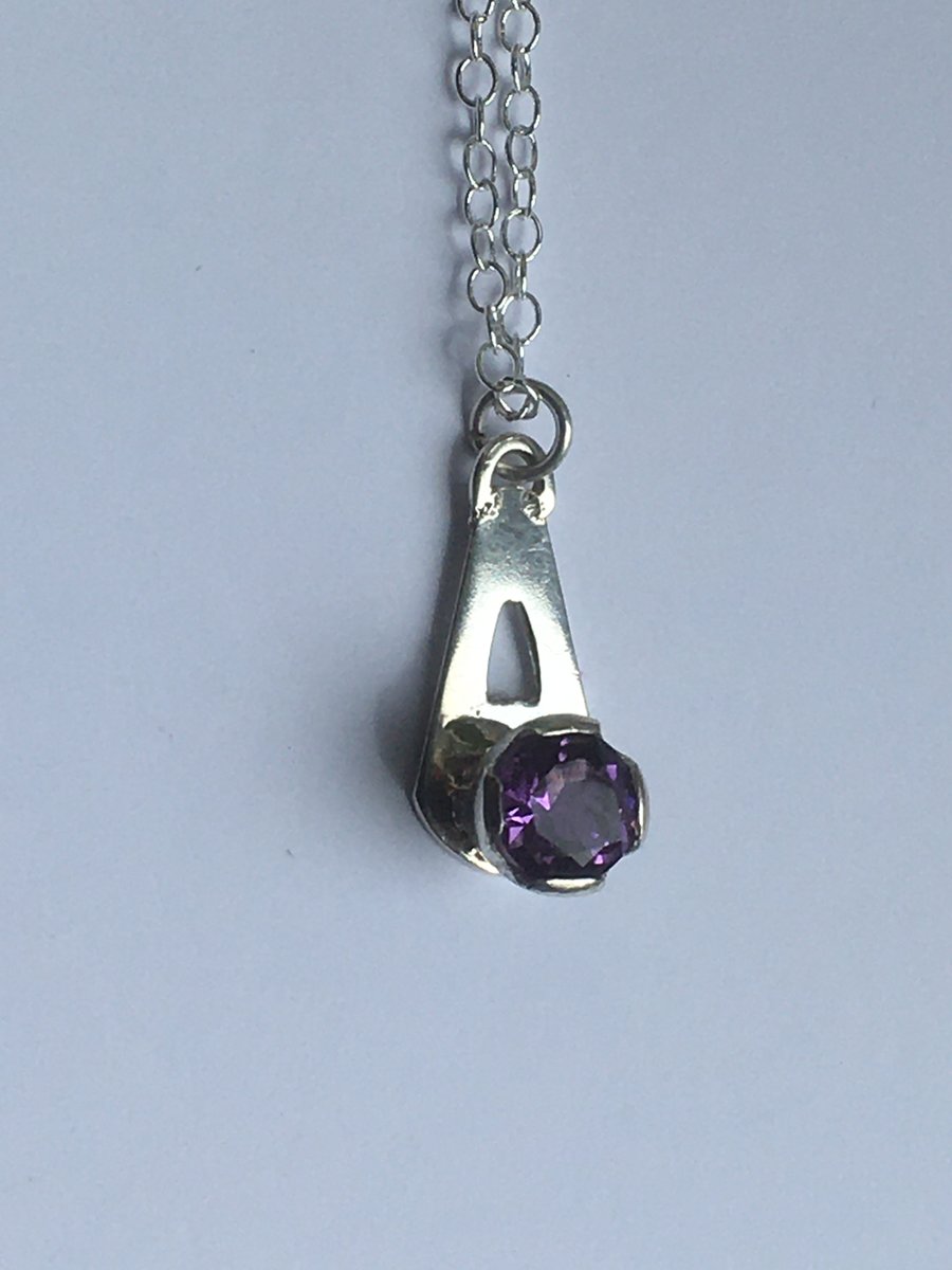 Amethyst Birthstone Drop pendant 