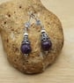 Purple Lepidolite cone earrings. Libra jewellery - Image 1