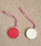 Backgammon Piece Ornament Pairs - Upcycled from Toys