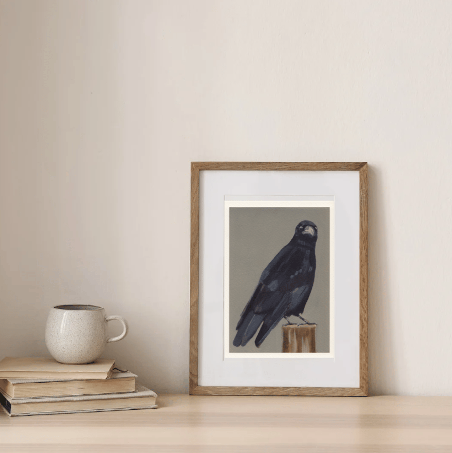 Crow Art Print - 5x7 inches