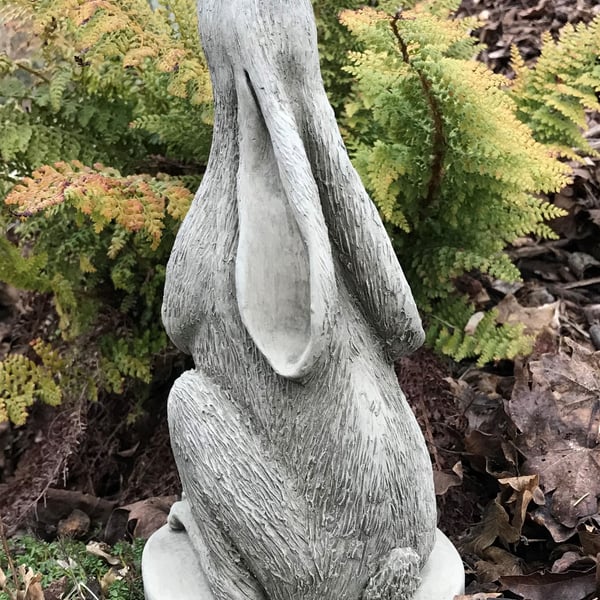 Luna the Moon Gazing Hare Stone Garden Ornament