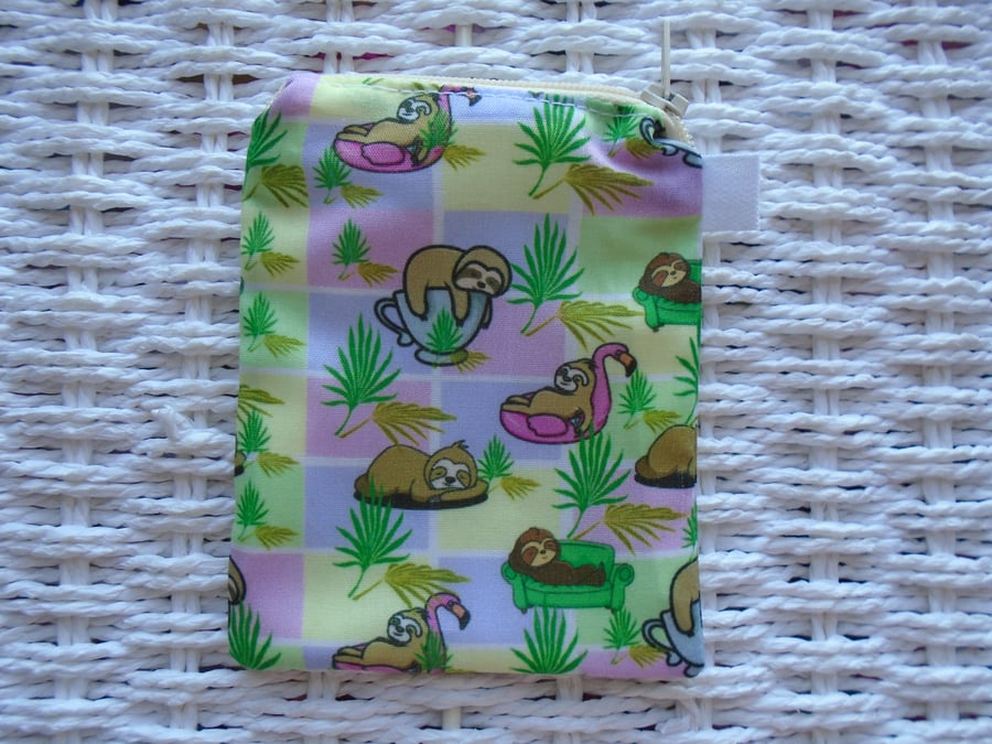 Cute Sloths Coin Purse or Card Holder 