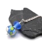 blue glass pendant necklace