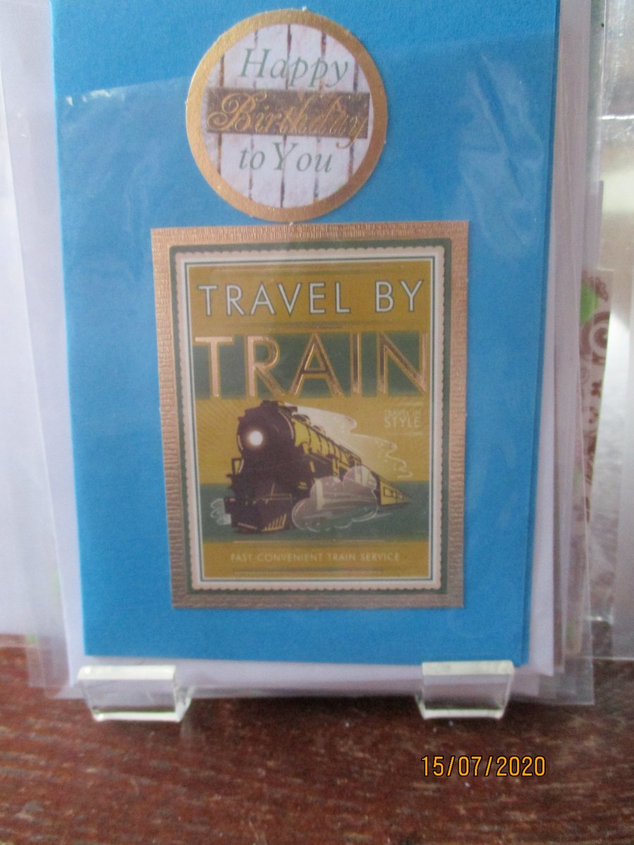 Happy Birthday to You Travel by Train Mini Card