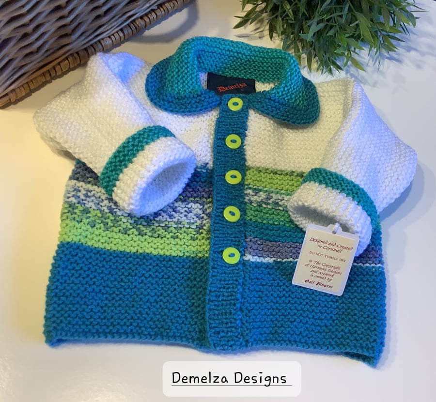 Designer Cosy Warm Gender Neutral Baby Cardigan 9 -18 months size