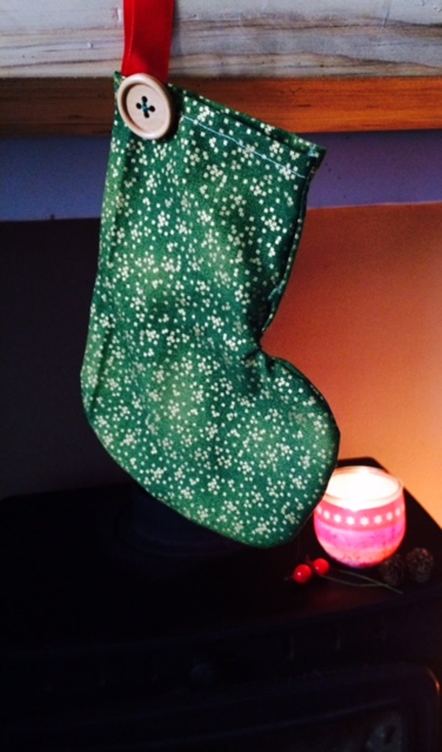 Little patterned Christmas stocking