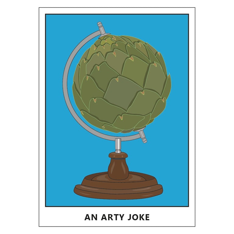 An Arty Joke Postcard