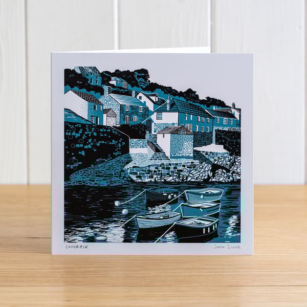 "Coverack" greetings card, blank inside
