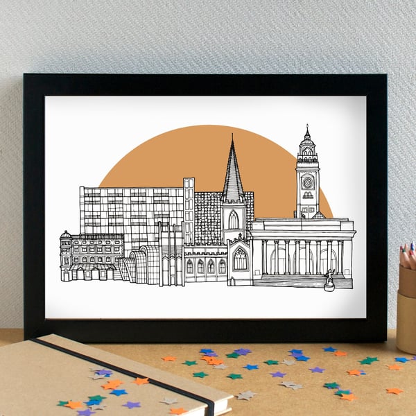 Sheffield Skyline Art Print