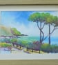 Caswell Bay, Gower, South Wales - Original Watercolour in 10 x 8'' Oak Frame - Image 2