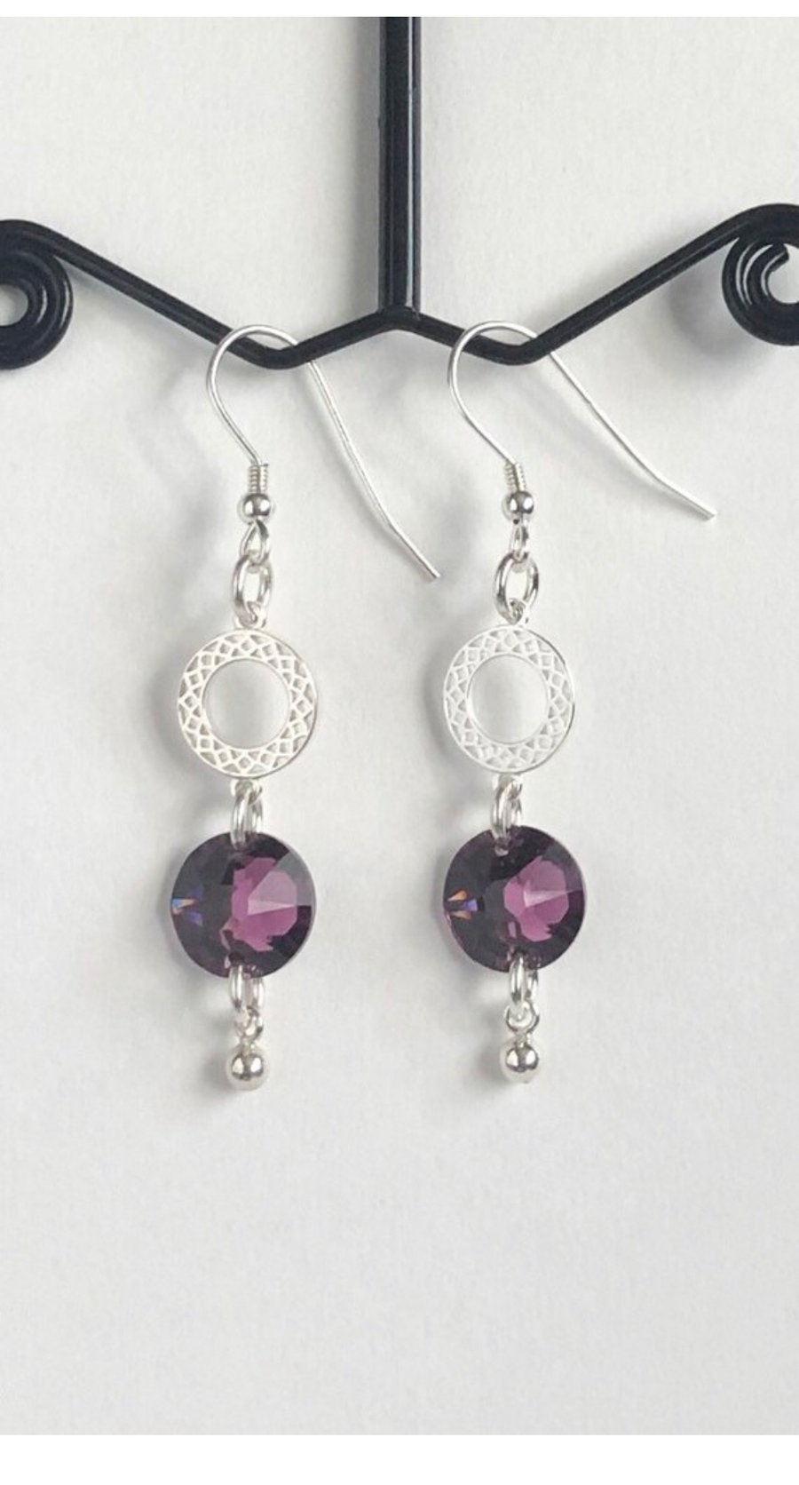 Sterling Silver Crystal Earrings