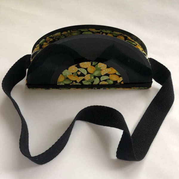 Up-Cycled Single Record Purse Small Handbag Lemon and Lime 