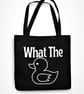 What The Duck Tote Bag Funny Non Swearing Novelty Pun Shopping Bag Joke  - Image 4