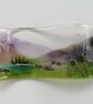 Scottish Highlands landscape, fused glass landscape art, decor for the home.  - Image 9