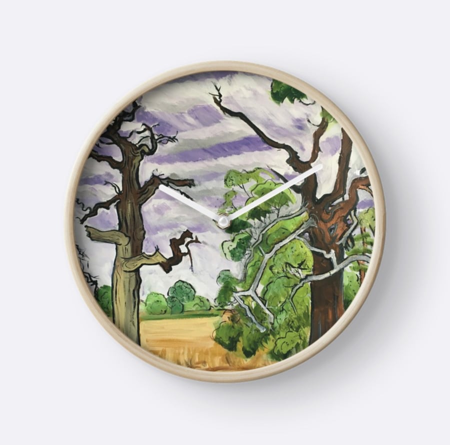 Beautiful Wall Clock Featuring The Painting ‘No Shelter From The Storms’