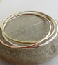 Sterling Silver Bangle Set, Interlocking Russian Wedding Ring Bangle - Image 8