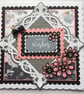 With Best Wishes Card Vintage Shabby Chic Flowers 3D Luxury Handmade Card - Image 1