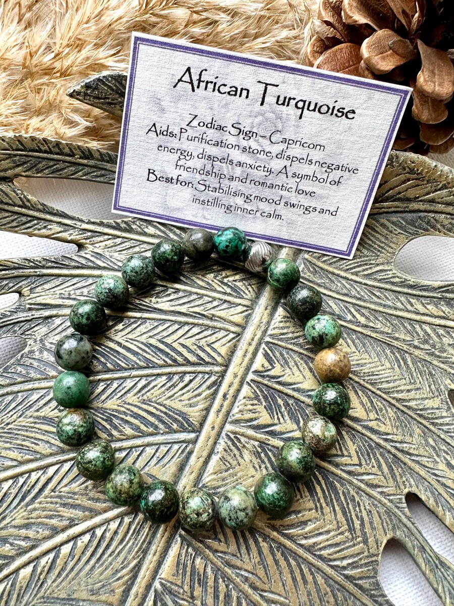 African Turquoise - Elasticated Bracelet 