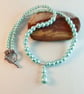 Pale Aqua Glass Pearl Necklace - Handmade In Devon - Image 8