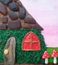 Whimsical sea glass and sea pottery fairy house - Image 10